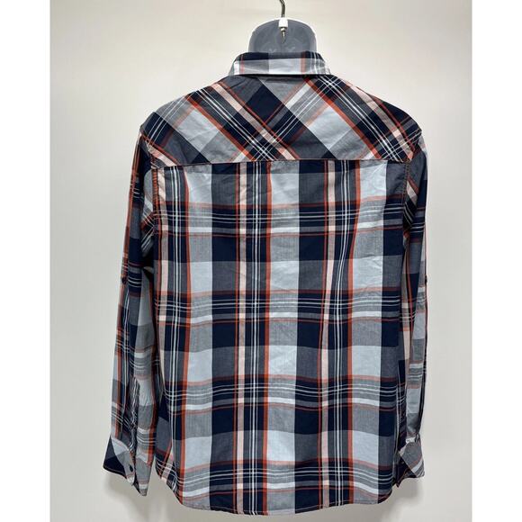 Carbon Mens Shirt Button Down Long Sleeve Plaid Classic Fit Size Medium - Picture 5 of 7